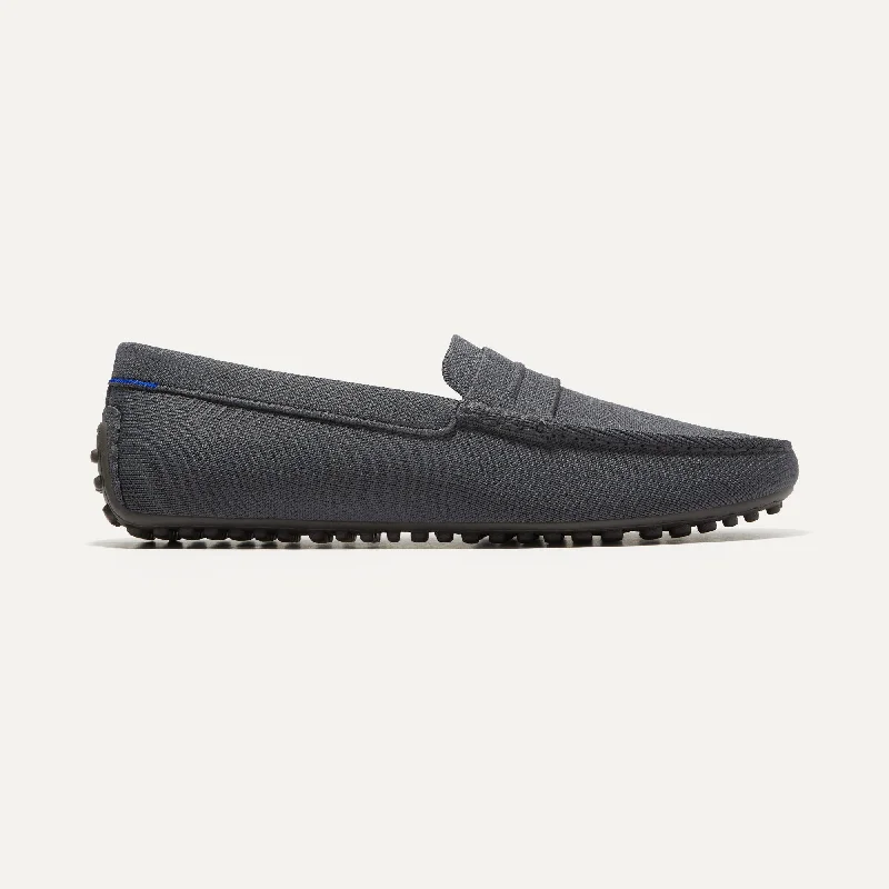 Men's loafers with a perforated leather upper for ventilationThe Driving Loafer - Graphite Grey Men's loafers with a perforated leather upper for ventilationThe Driving Loafer - Graphite Grey