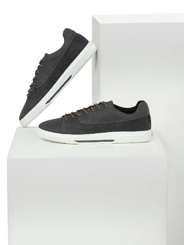 Men's casual shoes with a flexible rubber outsoleMen's Grey Casual Shoes
