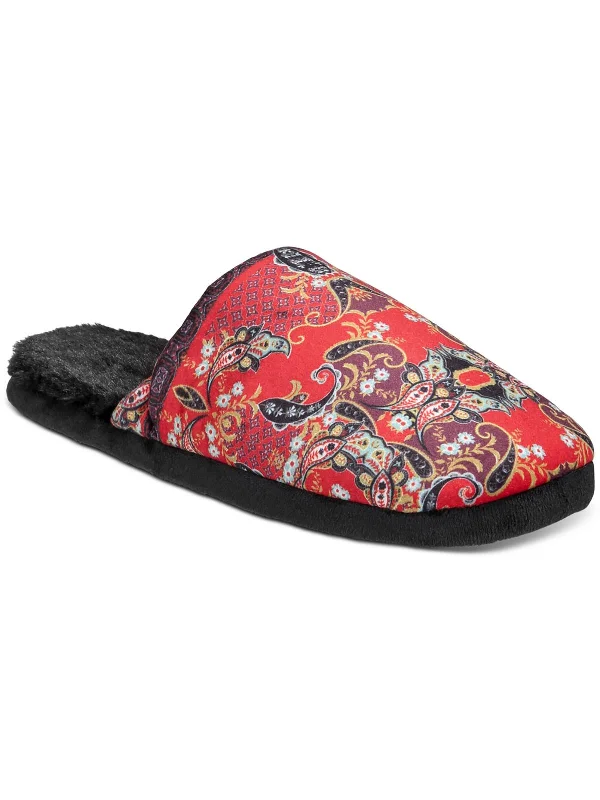 Men's slippers with a padded footbed for all - day comfortMens Jacquard Faux Fur Slide Slippers Men's slippers with a padded footbed for all - day comfortMens Jacquard Faux Fur Slide Slippers