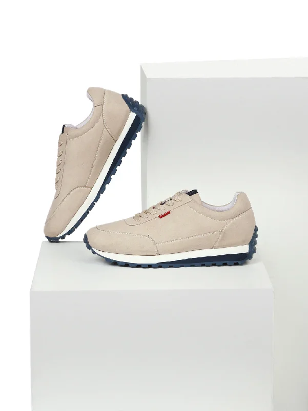 Canvas slip - on men's casual shoes for convenienceMen's Beige Casual Shoes
