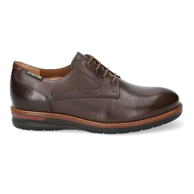 Men's Oxford shoes with a decorative inlay on the toeMephisto Men's Falco Brown