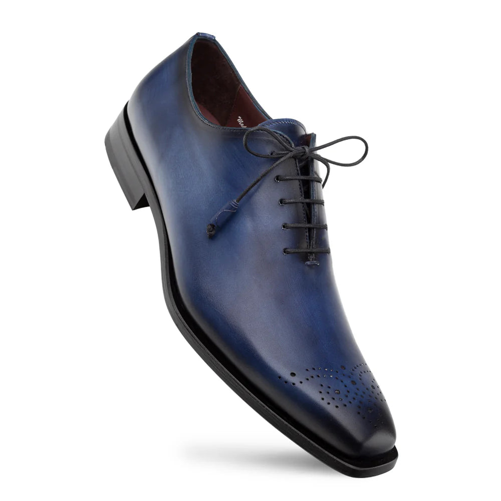 Men's Oxfords with a contrast stitching on the weltMezlan Cupula 20933 Blue Patina Leather Whole-Cut Oxfords Men's Oxfords with a contrast stitching on the weltMezlan Cupula 20933 Blue Patina Leather Whole-Cut Oxfords