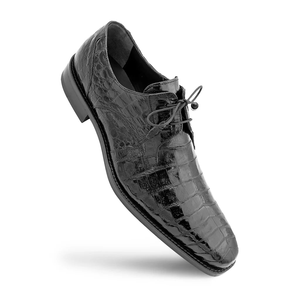 Men's Oxfords with a classic silhouette and a high - shine finishMezlan Men's 13584-F Black Crocodile Lace Up Anderson Oxfords Men's Oxfords with a classic silhouette and a high - shine finishMezlan Men's 13584-F Black Crocodile Lace Up Anderson Oxfords