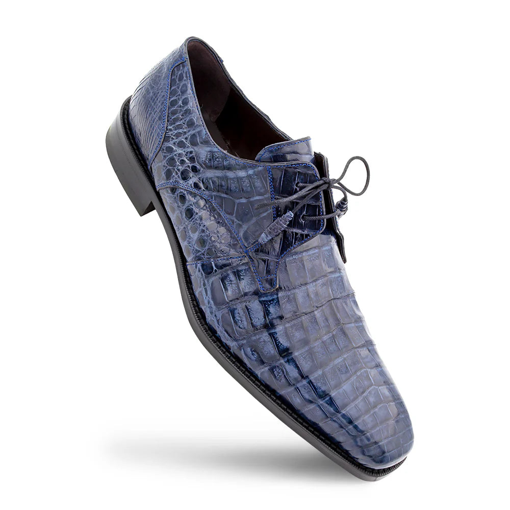 Brogue - perforated men's Oxfords for a traditional lookMezlan Men's 13584-F Blue Crocodile Lace Up Anderson Oxfords Brogue - perforated men's Oxfords for a traditional lookMezlan Men's 13584-F Blue Crocodile Lace Up Anderson Oxfords