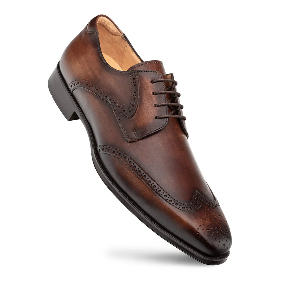 Men's Oxfords with a high - quality leather upperMezlan Tasso 21315 Chestnut Wing Tip Derby Oxfords Men's Oxfords with a high - quality leather upperMezlan Tasso 21315 Chestnut Wing Tip Derby Oxfords