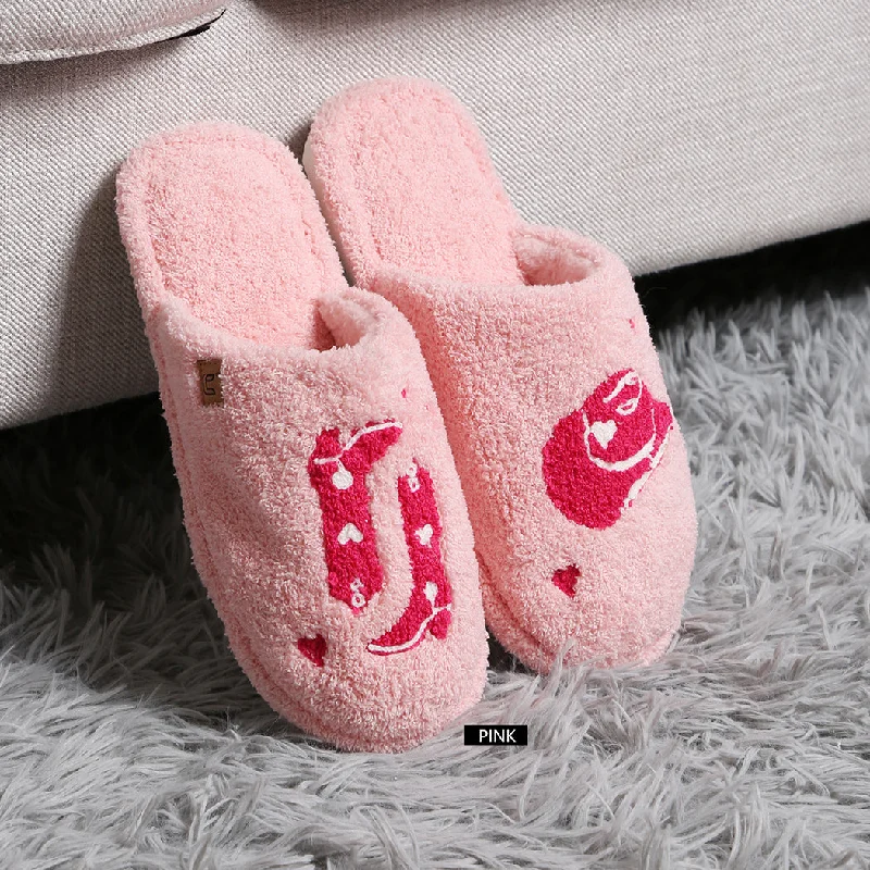 Men's slippers with a rubber sole for outdoor useCowboy/Cowgirl Pattern Indoor Home Slippers Pack of 6 Pairs Men's slippers with a rubber sole for outdoor useCowboy/Cowgirl Pattern Indoor Home Slippers Pack of 6 Pairs