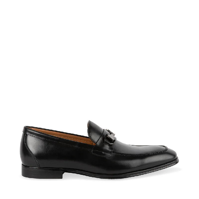 Men's loafers with a memory foam insoleNETTO BLACK LEATHER