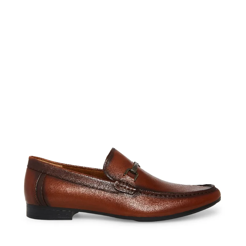 Men's loafers with a perforated leather upper for ventilationP-BENNET TAN