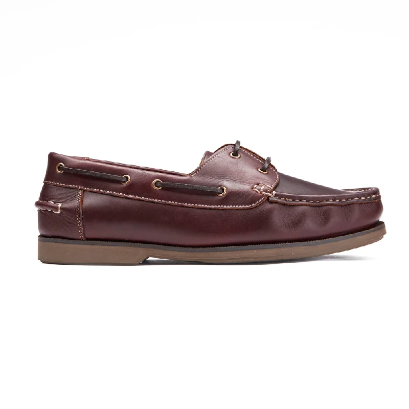 Men's casual shoes with a floral print for a unique styleDeck Shoe - Brown
