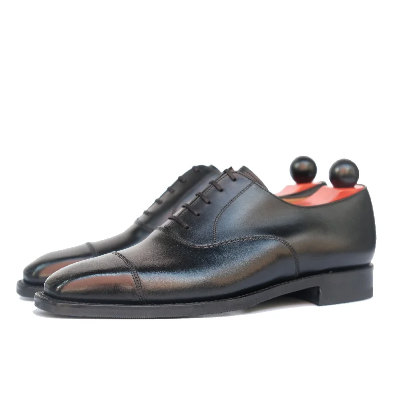 Men's Oxford shoes with a padded insole for all - day comfortPuget - Black Calf