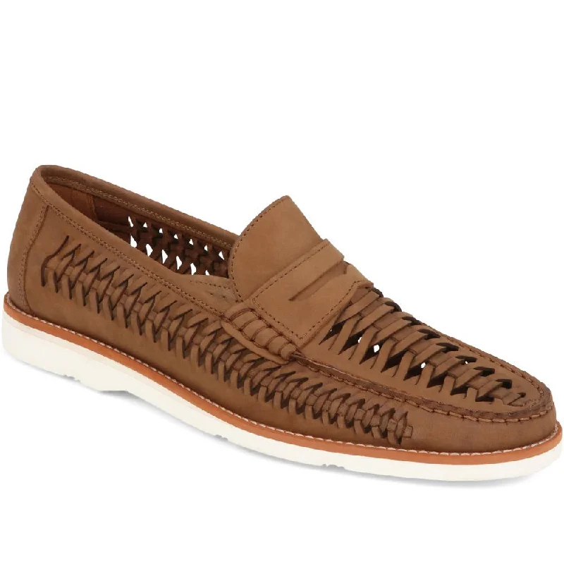 Men's leather loafers with a penny slotRiptide  - RIPTIDE / 324 973