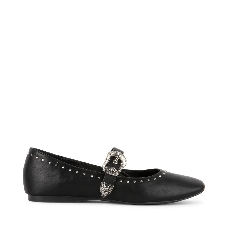 Men's loafers with a decorative buckleSILENT BLACK