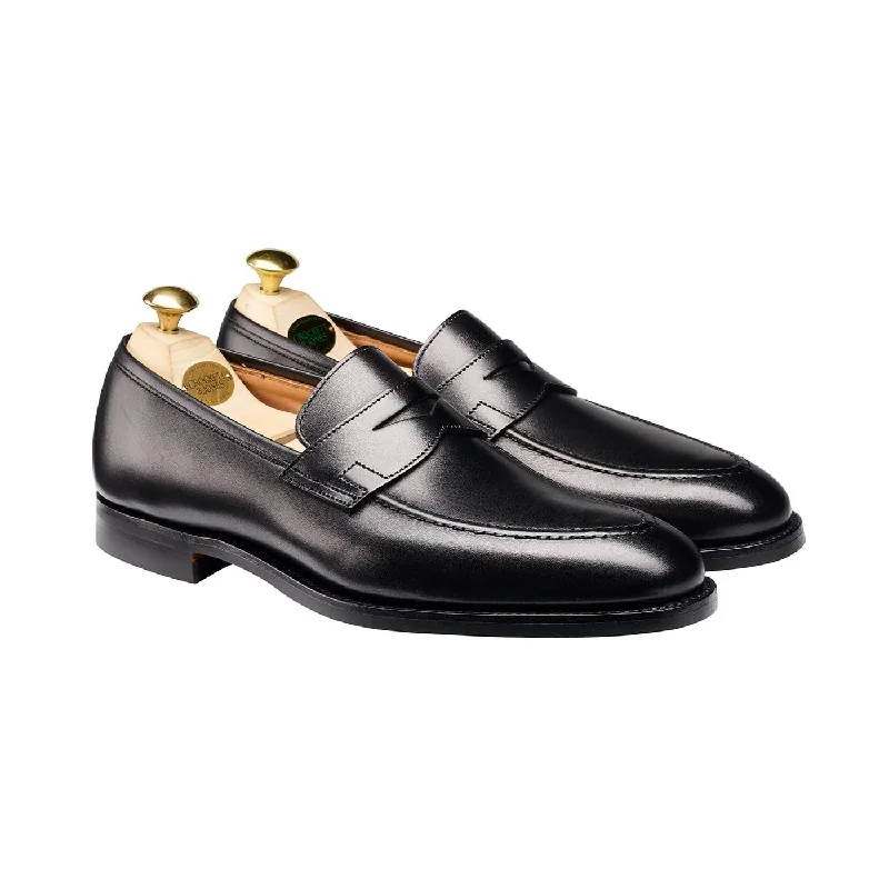 Men's loafers with a contrast stitching detailSydney Black Calf (City Sole)