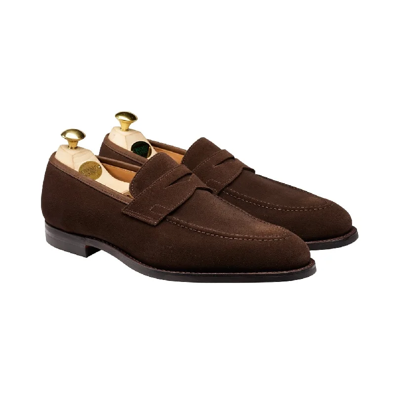 Men's loafers with a cushioned footbedSydney Dark Brown Suede