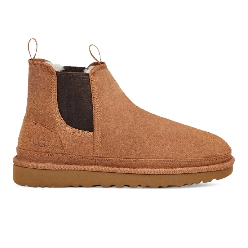 Men's slippers with a memory foam insoleUGG Men's Neumel Chelsea Chestnut Suede