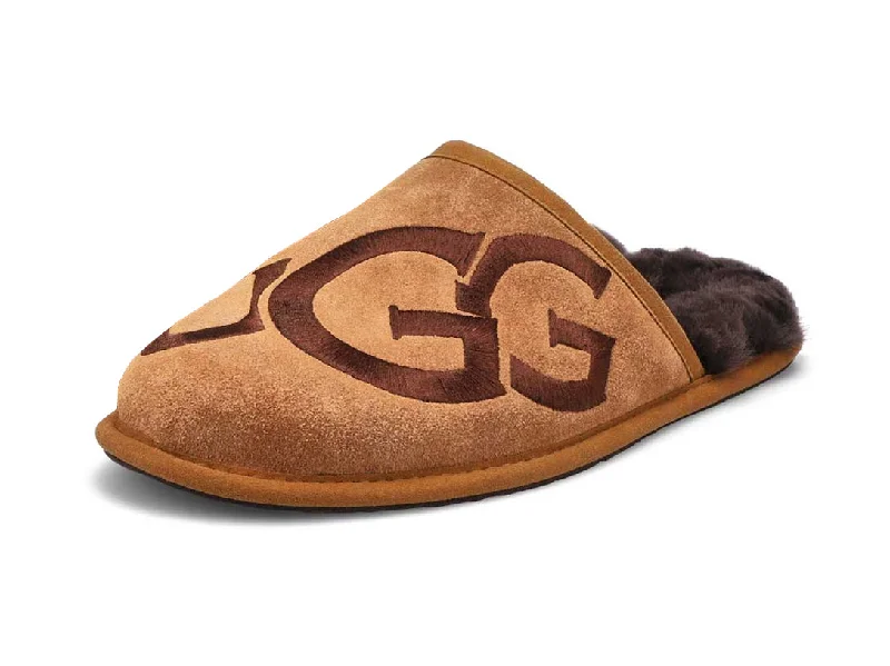 Men's slippers with a pointed toe for a stylish appearanceUGG Men's Scuff Logo Slipper Men's slippers with a pointed toe for a stylish appearanceUGG Men's Scuff Logo Slipper