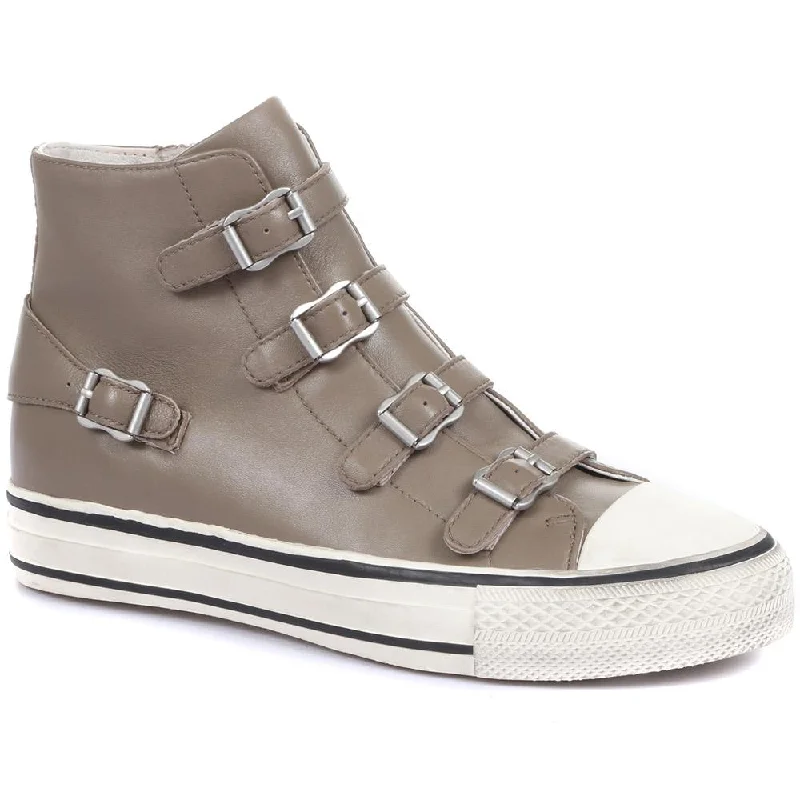 Suede men's casual shoes in earthy tonesVirgin Leather High-Top Platform Trainers - FASHE34501 / 320 276 Suede men's casual shoes in earthy tonesVirgin Leather High-Top Platform Trainers - FASHE34501 / 320 276