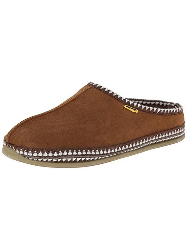 Men's slippers with a memory foam insoleWherever Mens Faux Suede Knit Trim Mule Slippers Men's slippers with a memory foam insoleWherever Mens Faux Suede Knit Trim Mule Slippers