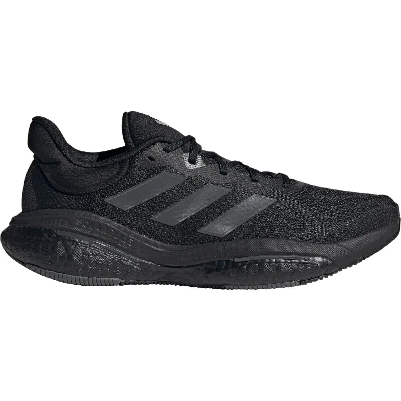Men's running shoes with a sock - like fitadidas SolarGlide 6 Mens Running Shoes - Black Men's running shoes with a sock - like fitadidas SolarGlide 6 Mens Running Shoes - Black