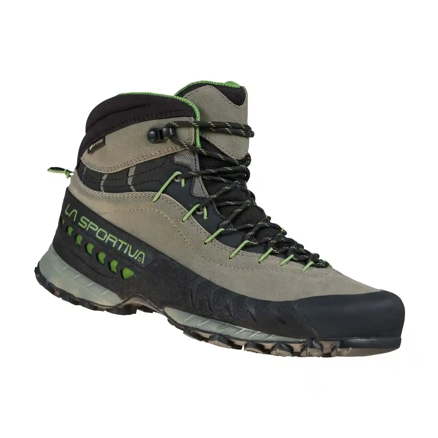 Men's hiking boots with a breathable mesh liningLa Sportiva TX4 Mid GTX Mens Approach Boot - Clay/Kale Men's hiking boots with a breathable mesh liningLa Sportiva TX4 Mid GTX Mens Approach Boot - Clay/Kale