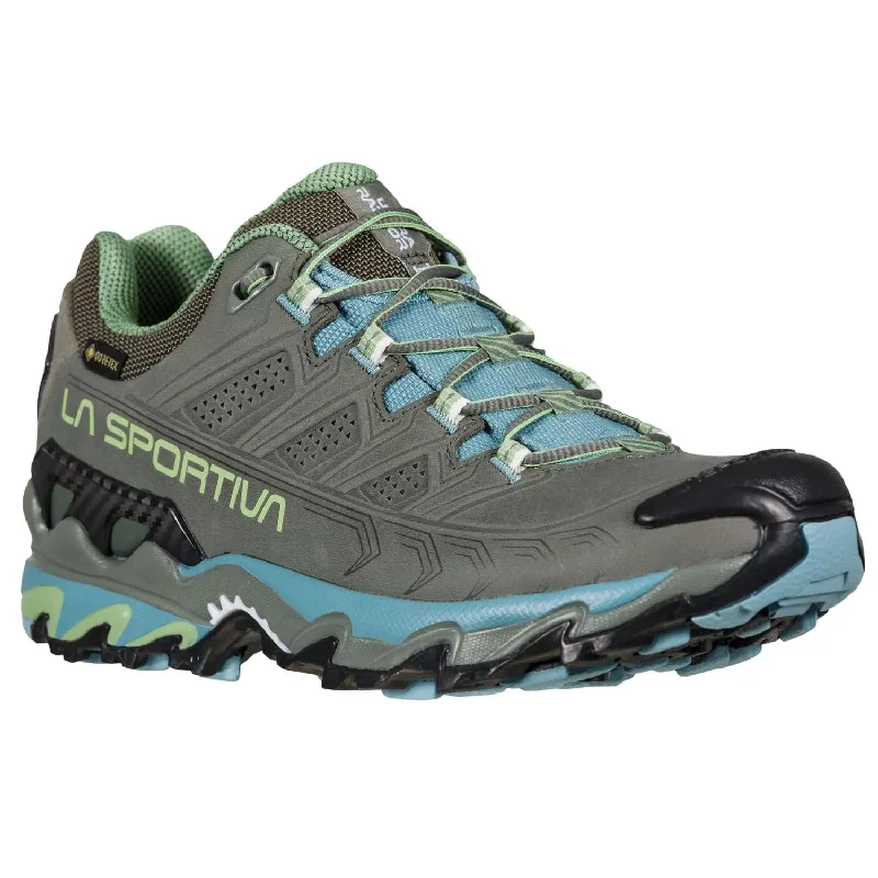 Leather and fabric men's hiking boots for breathabilityLa Sportiva Ultra Raptor II Leather Wide GTX Womens Hiking Shoe - Clay/Mist Leather and fabric men's hiking boots for breathabilityLa Sportiva Ultra Raptor II Leather Wide GTX Womens Hiking Shoe - Clay/Mist