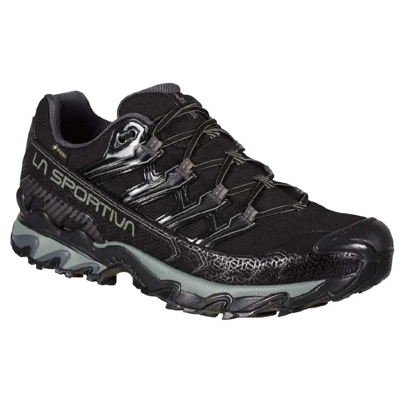 Men's hiking boots with a lightweight designLa Sportiva Ultra Raptor II Wide GTX Mens Hiking Shoe - Black/Clay Men's hiking boots with a lightweight designLa Sportiva Ultra Raptor II Wide GTX Mens Hiking Shoe - Black/Clay