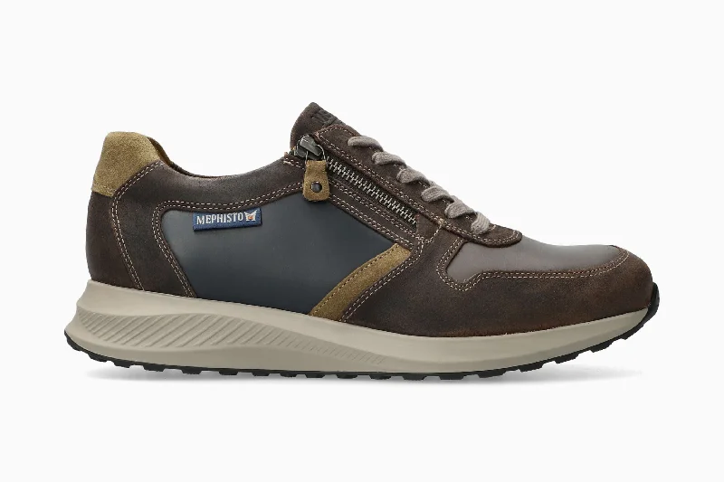 Men's sneakers in a bold color like neon greenDino - Walnut