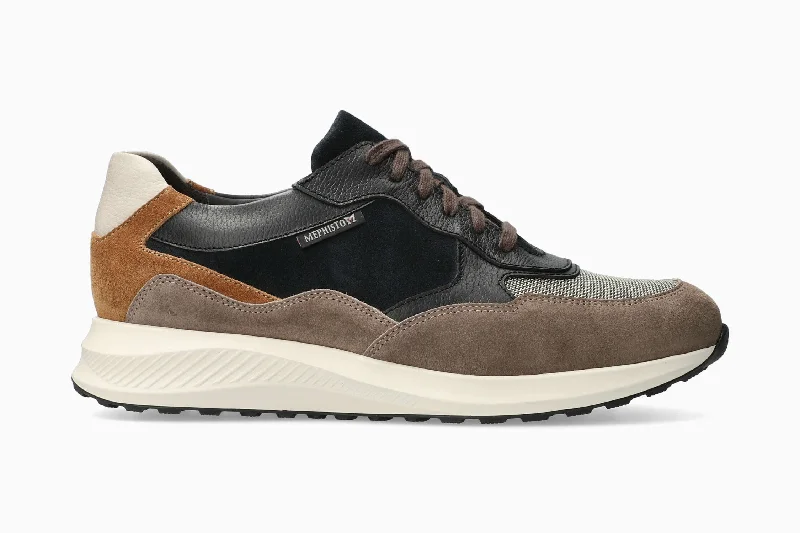 Men's sneakers with a padded collar and tongueDriss - Warm Grey
