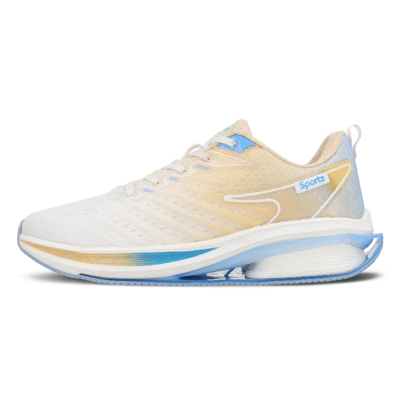 Men's walking shoes with a lace - up closure for a secure fitMen's Lace-up Sports Shoe - WS9151 Beige White Men's walking shoes with a lace - up closure for a secure fitMen's Lace-up Sports Shoe - WS9151 Beige White