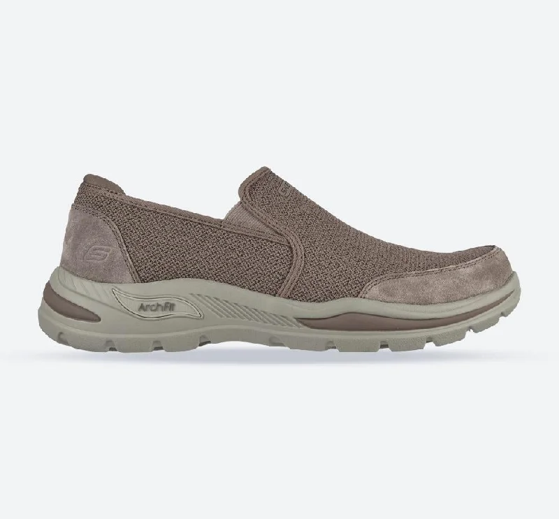 Men's sneakers with a stretchy side panel for flexibilityMen's Wide Fit Skechers 204509 Arch Fit Motley Ratel Slip On Sneakers Men's sneakers with a stretchy side panel for flexibilityMen's Wide Fit Skechers 204509 Arch Fit Motley Ratel Slip On Sneakers