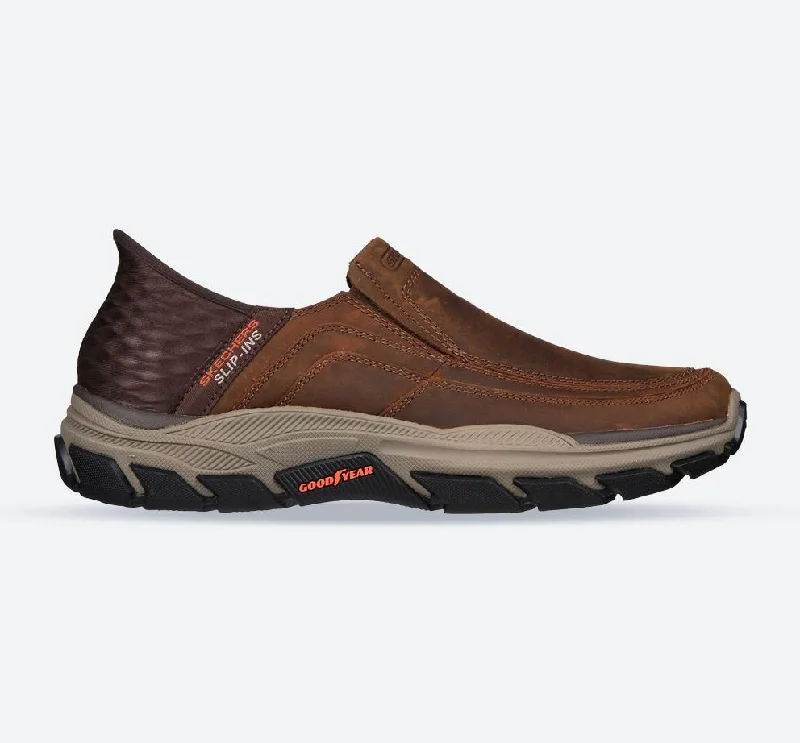 Men's high - top sneakers with a canvas upperMen's Wide Fit Skechers 204810 Respected Elgin Sneakers - Dark Brown Men's high - top sneakers with a canvas upperMen's Wide Fit Skechers 204810 Respected Elgin Sneakers - Dark Brown