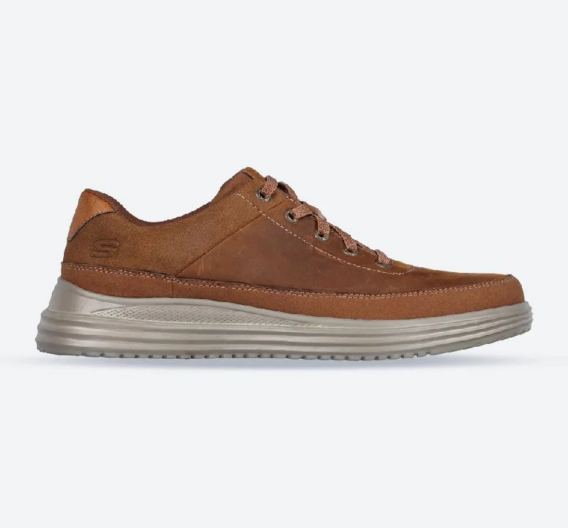 Men's sneakers with a rubber outsole for tractionMen's Wide Fit Skechers 204875 Proven Aldeno Sneakers - Dark Brown Men's sneakers with a rubber outsole for tractionMen's Wide Fit Skechers 204875 Proven Aldeno Sneakers - Dark Brown