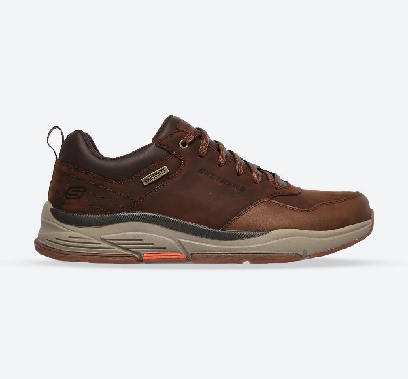 Men's sneakers with a wide toe box for comfortMen's Wide Fit Skechers 210021 Benago Hombre Walking Sneakers - Dark Brown Men's sneakers with a wide toe box for comfortMen's Wide Fit Skechers 210021 Benago Hombre Walking Sneakers - Dark Brown