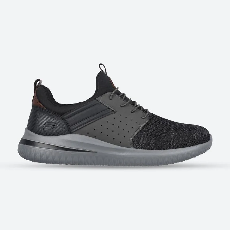 Men's sneakers with a reflective stripe for visibilityMen's Wide Fit Skechers 210238 Delson 3.0 Cicada Sneakers Men's sneakers with a reflective stripe for visibilityMen's Wide Fit Skechers 210238 Delson 3.0 Cicada Sneakers