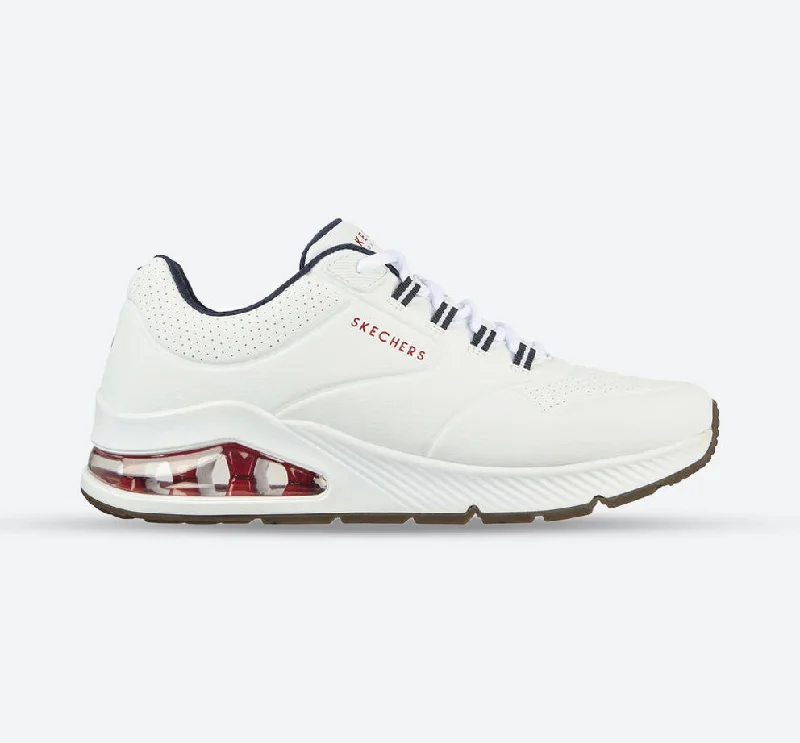 Men's sneakers with a perforated leather upper for ventilationMen's Wide Fit Skechers 232181 Uno 2 Walking Sneakers Men's sneakers with a perforated leather upper for ventilationMen's Wide Fit Skechers 232181 Uno 2 Walking Sneakers