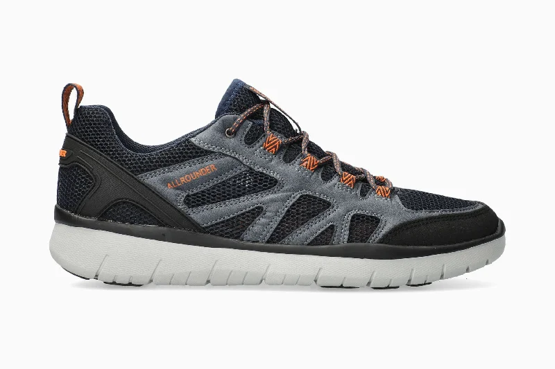 Running - inspired men's sneakers with a breathable meshMoment - Blue