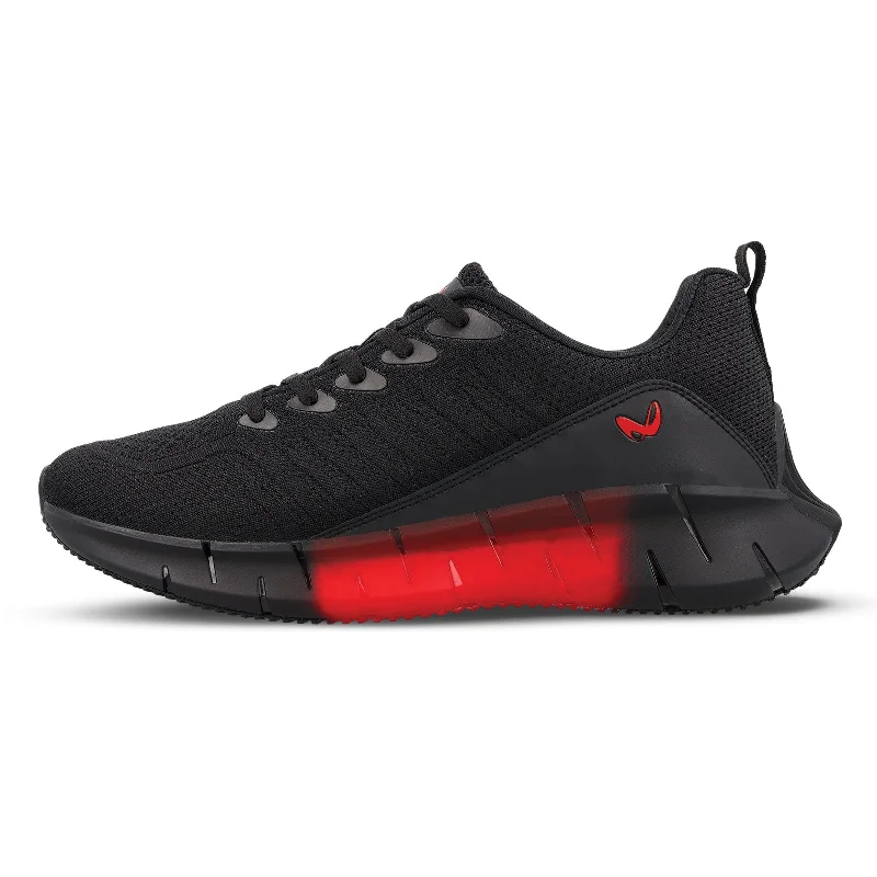 Men's walking shoes with a flexible sole for easy movementMen's Lace-up Walking Shoe - WS9101 Black Red Men's walking shoes with a flexible sole for easy movementMen's Lace-up Walking Shoe - WS9101 Black Red