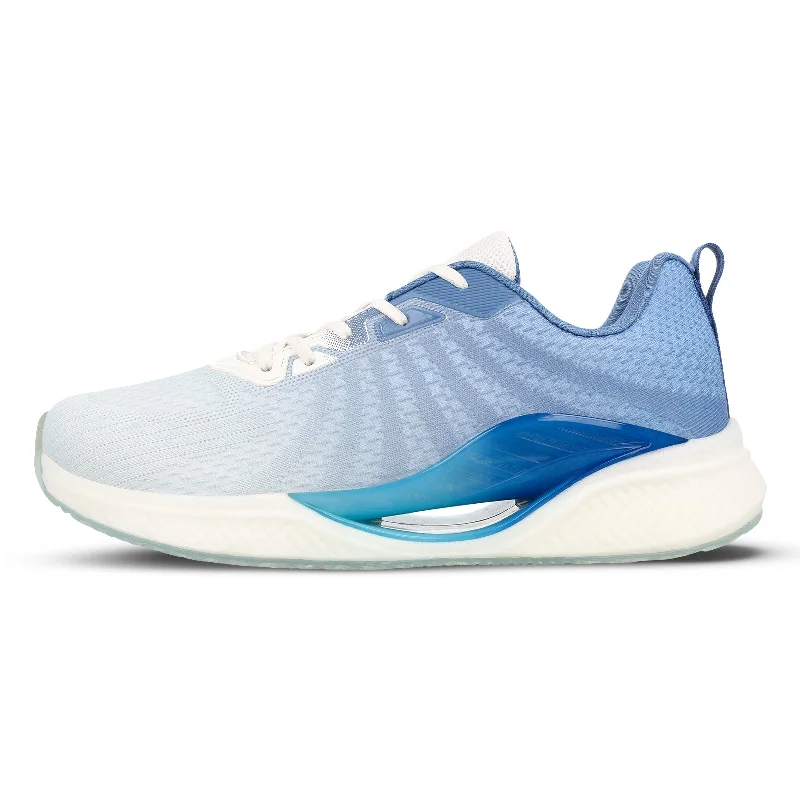 Men's walking shoes with a reflective strip for visibilityMen's Lace-up Sports Shoe - WS9119 White Blue Men's walking shoes with a reflective strip for visibilityMen's Lace-up Sports Shoe - WS9119 White Blue