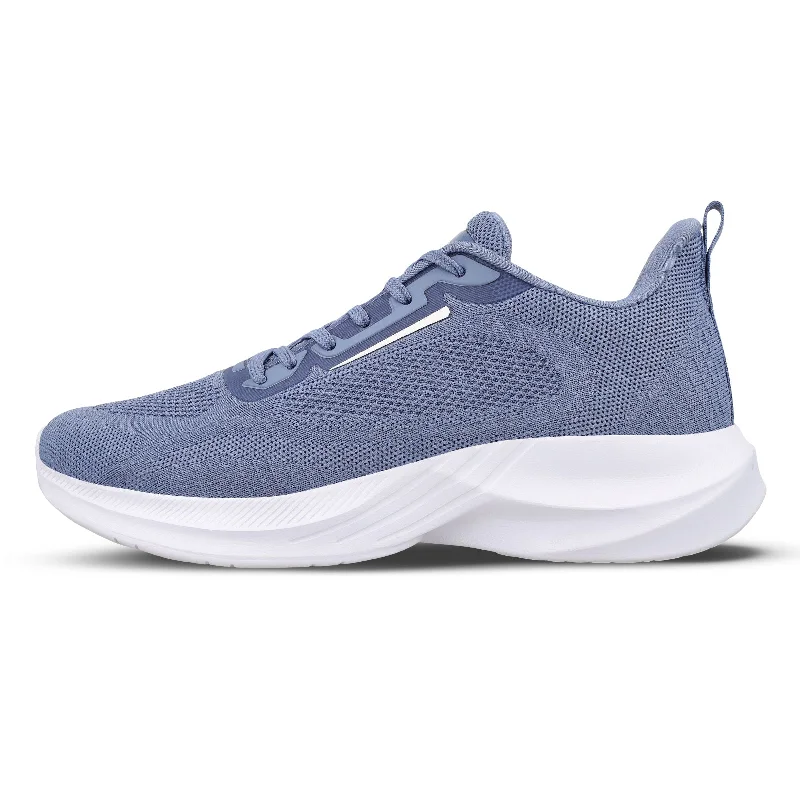Men's walking shoes with a reflective strip for visibilityMen's Lace-up Walking Shoe - WS9557 Steel Blue Men's walking shoes with a reflective strip for visibilityMen's Lace-up Walking Shoe - WS9557 Steel Blue