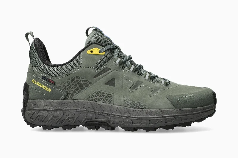 Men's sneakers with a lace - up closure and a tongueX-Tire-Tex - Dark Green