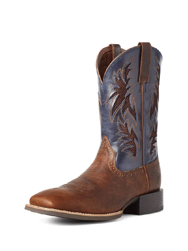Western - style men's cowboy boots with intricate stitchingAriat 10035928 Mens Sport Cool VentTEK Western Boot Bar Top Brown Western - style men's cowboy boots with intricate stitchingAriat 10035928 Mens Sport Cool VentTEK Western Boot Bar Top Brown