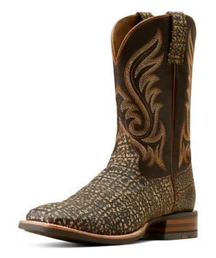 Men's genuine leather cowboy boots with a pointed toeAriat Cattle Call Western Boot