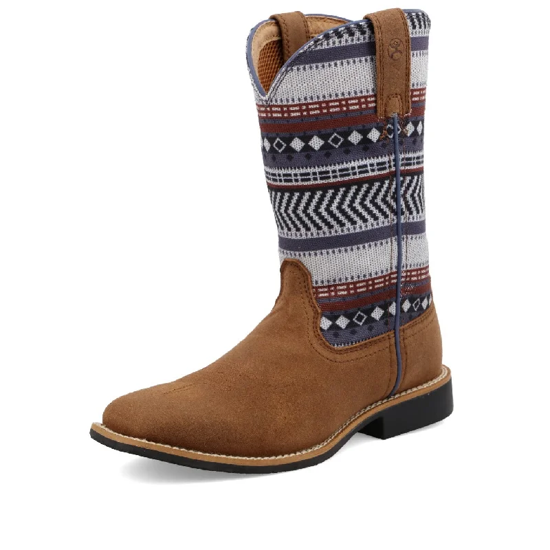 Vintage - style men's cowboy boots with a square toeTwisted X Youth Hooey Boot- Lion Brown/ Ash Grey Multi Vintage - style men's cowboy boots with a square toeTwisted X Youth Hooey Boot- Lion Brown/ Ash Grey Multi