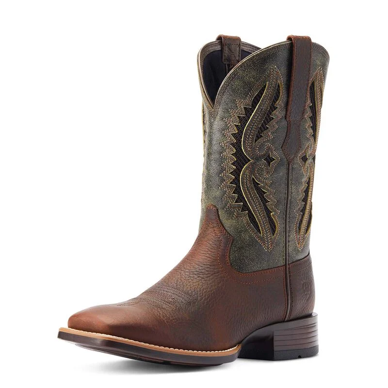 Men's genuine leather cowboy boots with a pointed toeAriat Rowder VenTek 360 Western Boot