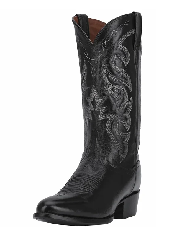 Men's cowboy boots with a silver - toned buckleDan Post DP2110R Mens Milwaukee Western Boot Black