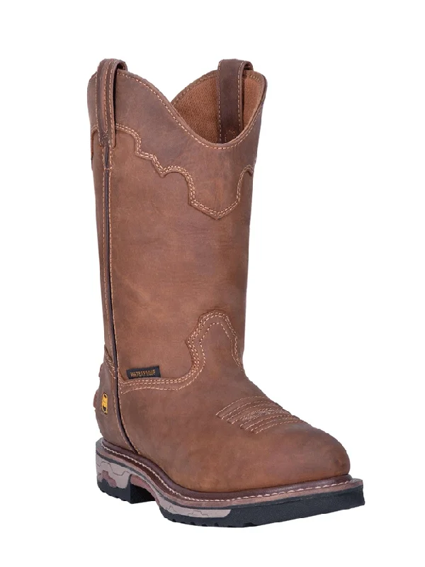 Men's cowboy boots with a leather sole for a classic lookDan Post DP69502 Mens Journeyman Waterproof Western Work Boot Saddle Men's cowboy boots with a leather sole for a classic lookDan Post DP69502 Mens Journeyman Waterproof Western Work Boot Saddle