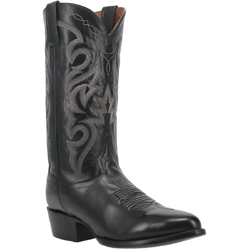 Men's cowboy boots with a leather sole for a classic lookDan Post Mens Milwaukee Cowboy Boots Leather Black Men's cowboy boots with a leather sole for a classic lookDan Post Mens Milwaukee Cowboy Boots Leather Black