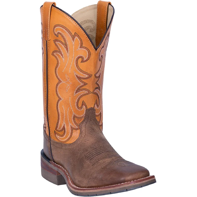Men's cowboy boots with a pull - on strapDan Post Mens Ferrier Cowboy Boots Leather Tan/Spice