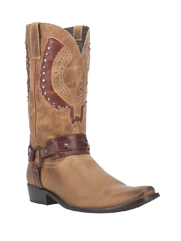 Men's cowboy boots with a heel guardDingo DI851 Mens War Eagle Leather Boot Natural Men's cowboy boots with a heel guardDingo DI851 Mens War Eagle Leather Boot Natural