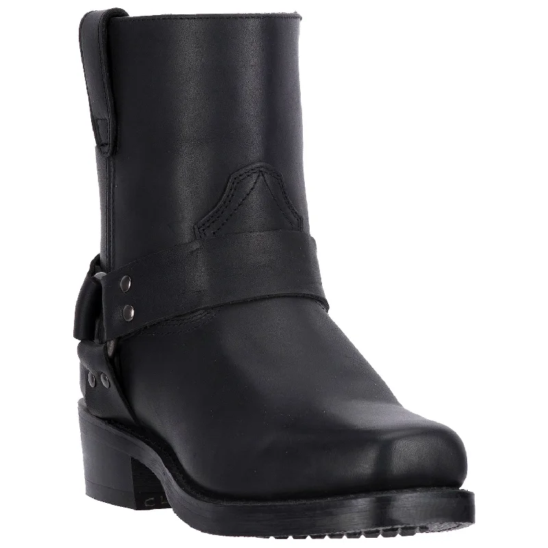 Men's cowboy boots with a high - heeled designDingo Mens Rev Up Motorcycle Boots Leather Black Men's cowboy boots with a high - heeled designDingo Mens Rev Up Motorcycle Boots Leather Black